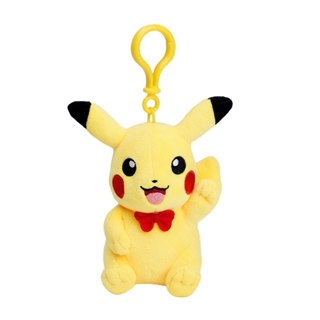 Pokemon Pikachu plysdyr med nøglering til ophæng - H 13 cm